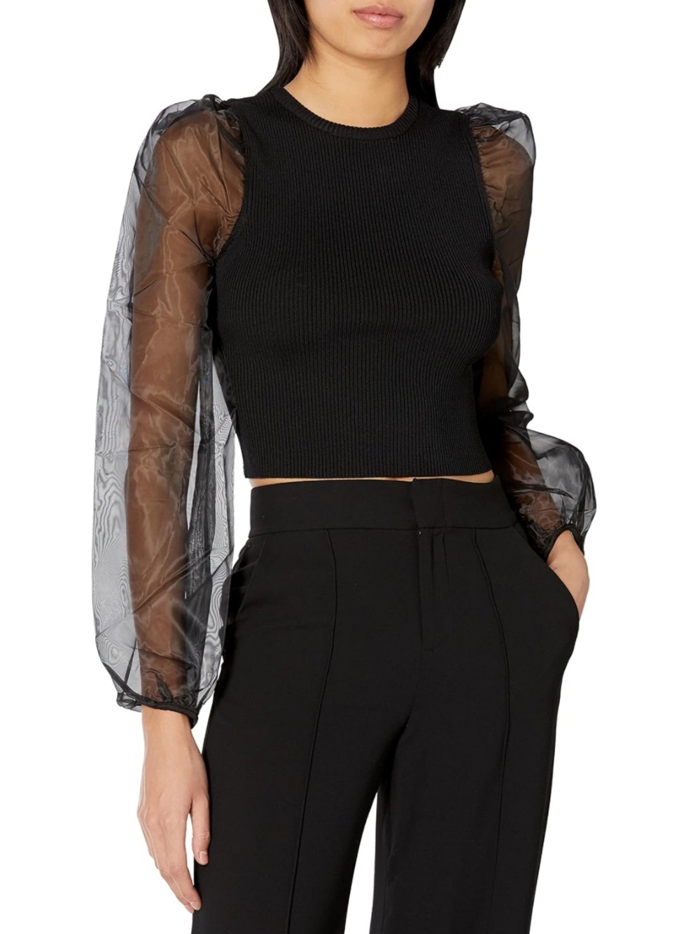 ASTR The Label Black Audrina Sweater